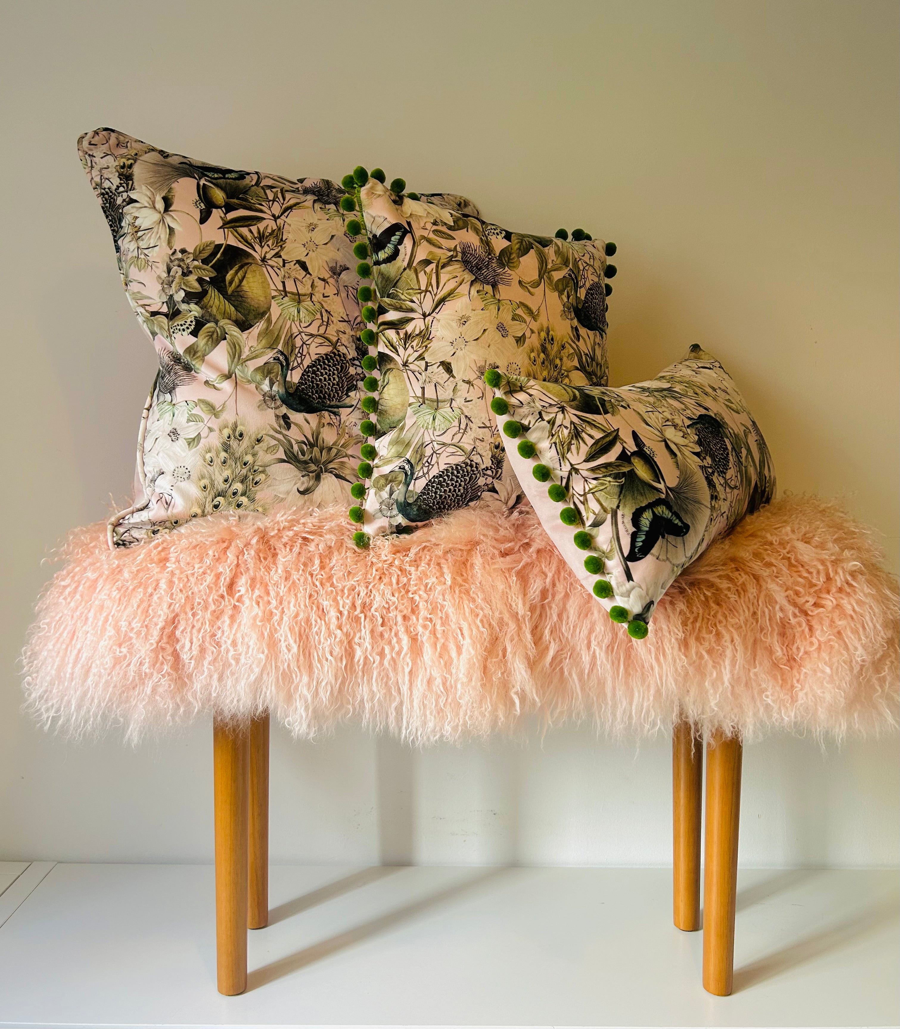 Cushion Collection: Mongolian Fur & Velvet Elegance