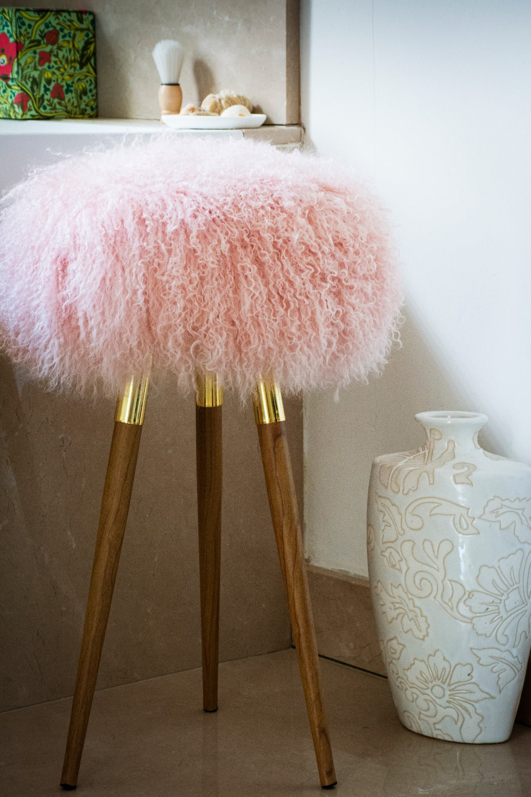 Mongolian Fur Stools